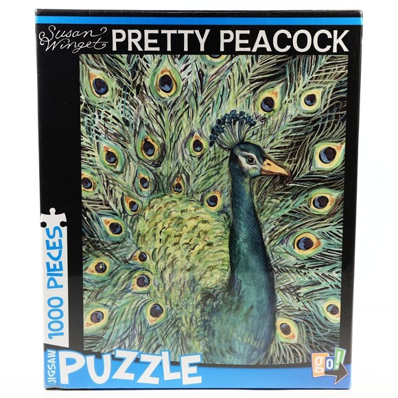 Go! Other - Susan Winget Pretty Peacock Jigsaw Puzzle NEW Sealed 1000 pieces 19.6 x 29.5 Go!